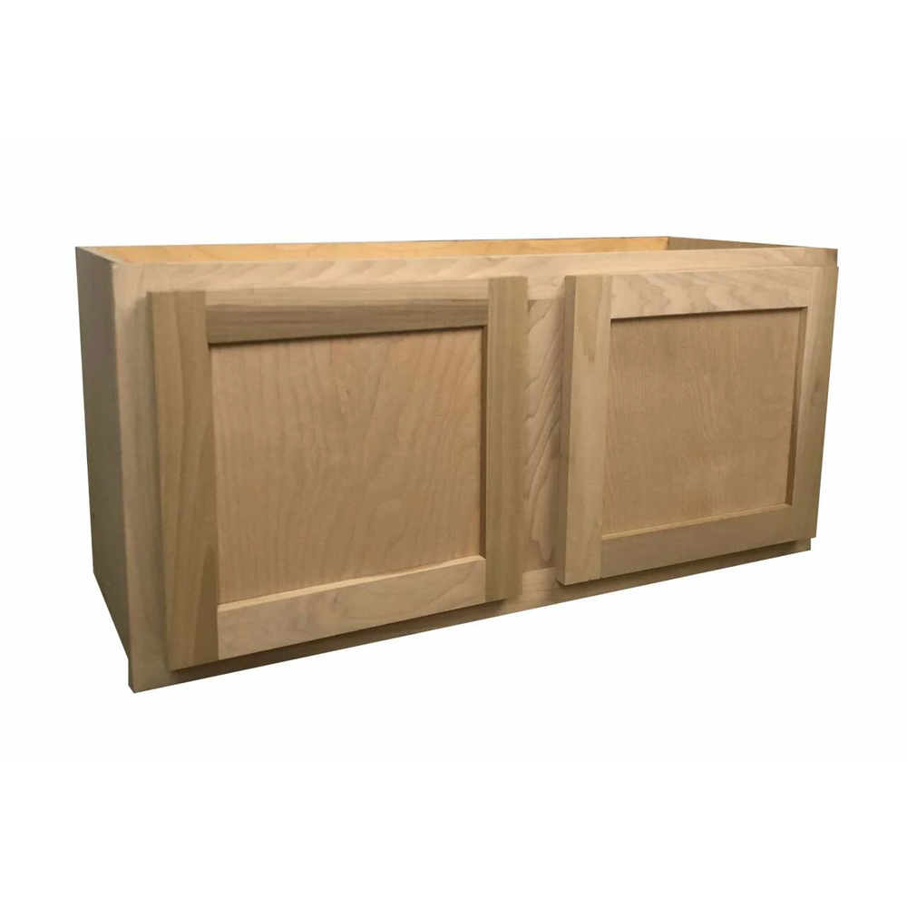 Kitchen Wall Cabinet | Unfinished Poplar | Shaker Style | 30x15x12 in.